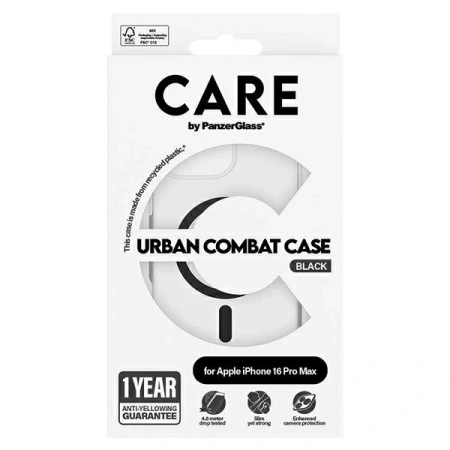 Etui CARE by PanzerGlass Flagship Case z MagSafe na iPhone 16 Pro Max - czarne