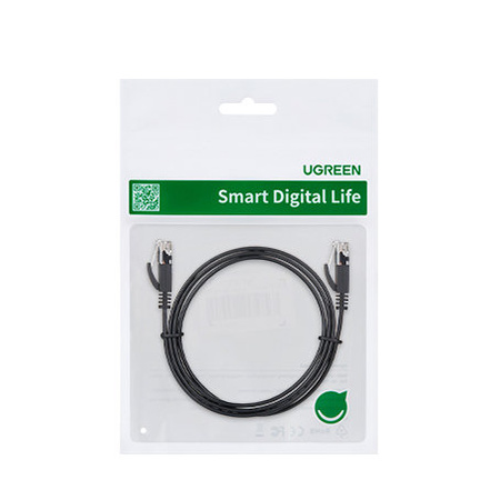 Ugreen płaski kabel sieciowy LAN Ethernet Cat. 6 0,5m czarny (NW102)