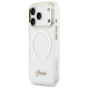 Etui Guess IML Script Metal MagSafe do iPhone 17 Pro Max przezroczysty