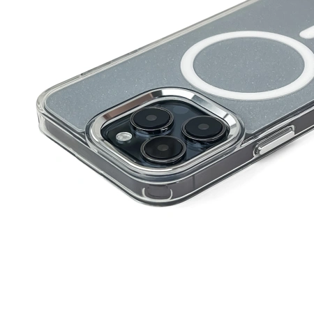 WOZINSKY ETUI Z MAG SAFE DO SAMSUNG GALAXY S24 FE PRZEZROCZYSTE Z BROKATEM