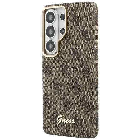 Etui Guess 4G Script MagSafe do Samsung  Galaxy S26 Ultra brązowy