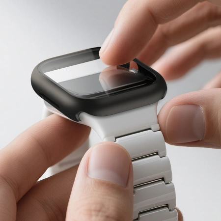 Szkło ochronne AMAZINGTHING Radix z etui na Apple Watch Series 11 46 mm - czarne