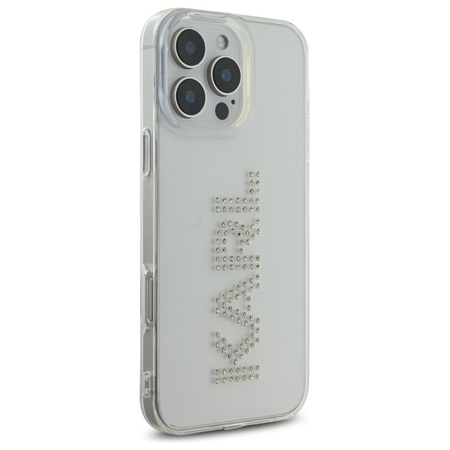 KARL LAGERFELD POKROWIEC HARDCASE DO IPHONE 16 PRO MAX 6.9 IML RHINESTONES