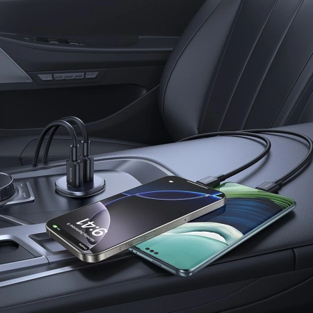 BASEUS ŁADOWARKA SAMOCHODOWA GO TRIP USB-C USB-A 30W DO SAMOCHODÓW SZYBKIE