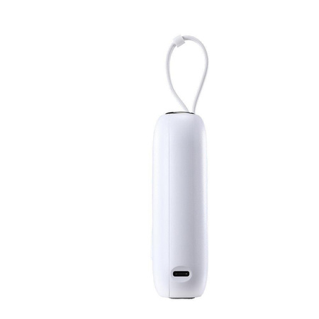 Joyroom powerbank 10000mAh Colorful Series 22.5W z 2 wbudowanymi kablami USB C i Lightning biały (JR-L012)