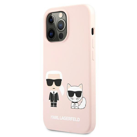 Etui Karl Lagerfeld KLHCP13XSSKCI na iPhone 13 Pro Max hardcase jasno różowy/light pink Silicone Karl&Choupette
