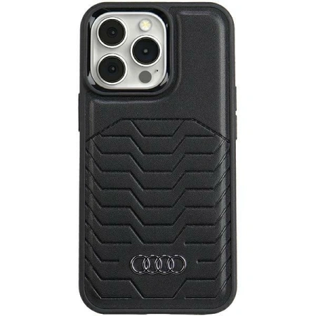 AUDI HARDCASE DO IPHONE 15 PRO POKROWIEC DO MAGSAFE Z SKÓRY SYNTHETYCZNEJ