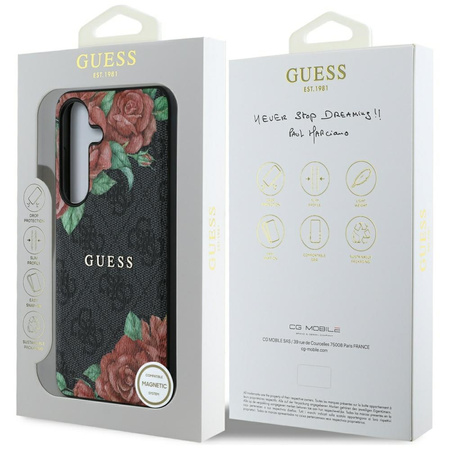GUESS ETUI LEATHER 4G POKROWIEC DO SAMSUNG GALAXY S25 DO MAGSAFE Z LOGO