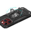 Pancerne etui z uchwytem na palec do iPhone 15 Pro Max Wozinsky Ring Armor - srebrne