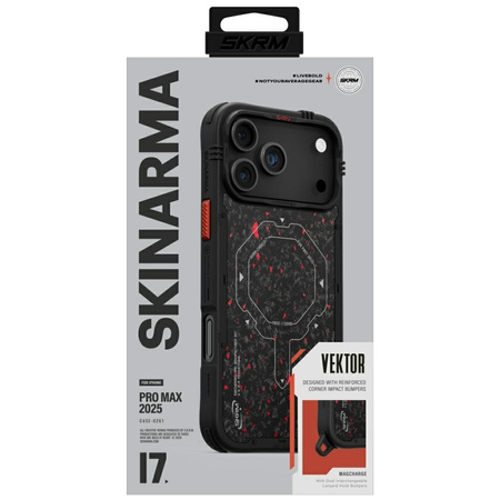 Etui Skinarma Vektor do iPhone 17 Pro Max Magnetic Charging czarny