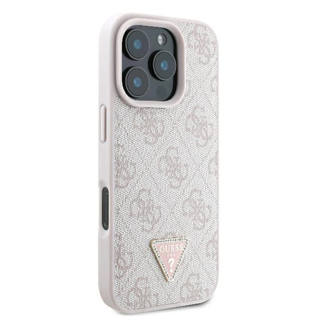 GUESS ETUI CASE HARDCASE DO IPHONE 16 PRO MAX 6.9 SKÓRZANE Z BROKATEM