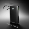 Powerbank SBS 10000 mAh 20W z wbudowanym kablem USB-C i wyświetlaczem cyfrowym - czarny