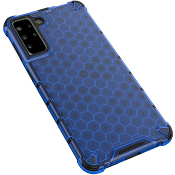 Honeycomb etui pancerny pokrowiec z żelową ramką Samsung Galaxy S22 niebieski