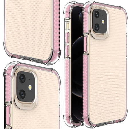 HURTEL SPRING ARMOR POKROWIEC PANCERNY DO IPHONE 12 MINI ŻELOWY Z RAMKĄ