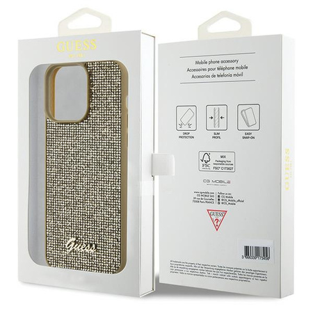 GUESS ETUI HARD CASE DO IPHONE 15 PRO MAX 6.7 DISCO METAL SCRIPT Z LOGO