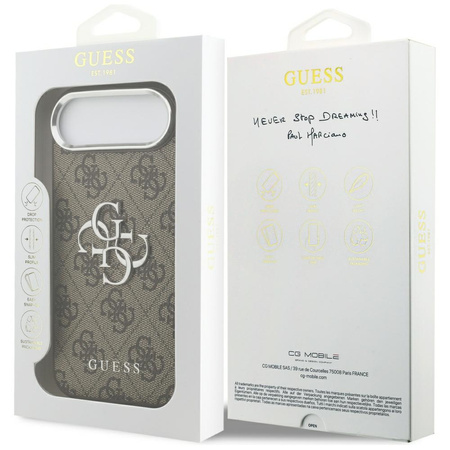 Etui Guess 4G Big 4G Classic Logo do iPhone Air brązowy srebrny