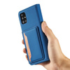 Magnet Card Case etui do Xiaomi Redmi Note 11 pokrowiec portfel na karty kartę podstawka niebieski