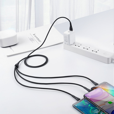 MCDODO KABEL USB 3W1 SZYBKIE ŁADOWANIE USB-C LIGHTNING MICRO USB QC 3.0 1M