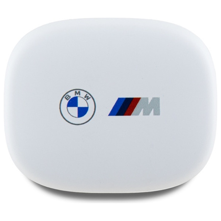 BMW słuchawki Bluetooth BMBEMIATP20LOH   TWS + stacja dokująca biały/white Printed Logos