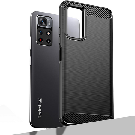 Carbon Case elastyczne etui pokrowiec Xiaomi Redmi Note 11 czarny