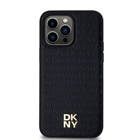 DKNY POKROWIEC LEATHER CASE DO IPHONE 14 PRO Z DO MAGSAFE I LOGO METALOWYM