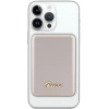 Powerbank indukcyjny Guess MagSafe Metal Script Logo 15W 5000mAh - złoty