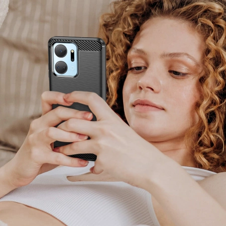 HURTEL CARBON CASE ETUI DO HONOR PLAY 40 PLUS HONOR X7A ELASTYCZNY