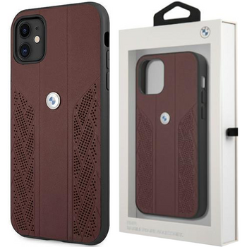 Etui BMW BMHCN61RSPPR iPhone 11 6,1" / Xr czerwony/red hardcase Leather Curve Perforate