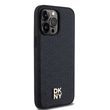 DKNY POKROWIEC LEATHER CASE DO IPHONE 14 PRO Z DO MAGSAFE I LOGO METALOWYM
