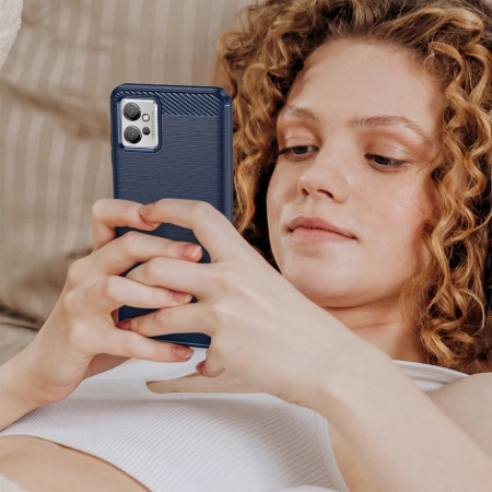 HURTEL ETUI CARBON CASE SILIKONOWY POKROWIEC DO XIAOMI POCO F4 5G OCHRONNY