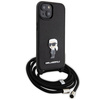 KARL LAGERFELD ETUI CROSSBODY DO IPHONE 15 14 13 HARDCASE SAFFIANO MONOGRAM