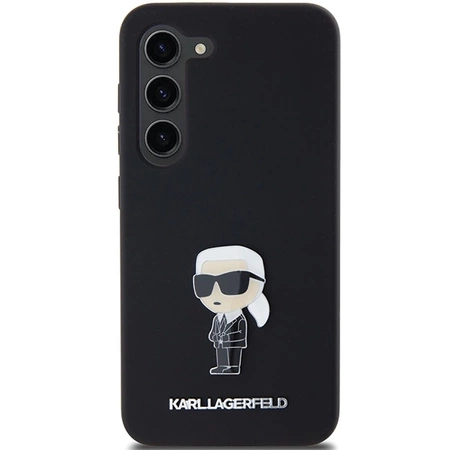 Etui Karl Lagerfeld Silicone Ikonik Metal Pin na Samsung Galaxy S23 - czarne