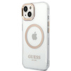 Guess GUHMP14MHTRMD iPhone 14 Plus 6,7" złoty/gold hard case Metal Outline Magsafe