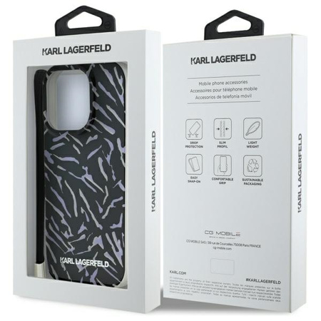 KARL LAGERFELD ETUI KLHCP16LHZBPKCCU DO IPHONE 16 PRO 6,3 ZEBRA