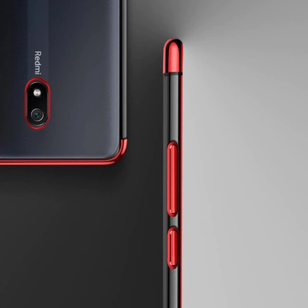 HURTEL ETUI CASE POKROWIEC ŻELOWY DO XIAOMI REDMI 8A Z METALICZNĄ RAMKĄ