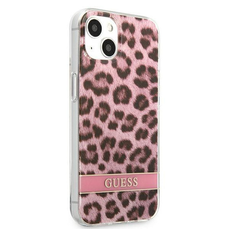 Guess GUHCP13SHSLEOP iPhone 13 mini 5,4" różowy/pink hardcase Leopard