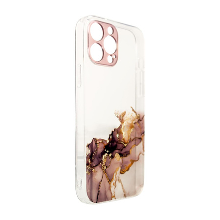 Marble Case etui do Samsung Galaxy A12 5G żelowy pokrowiec marmur brązowy