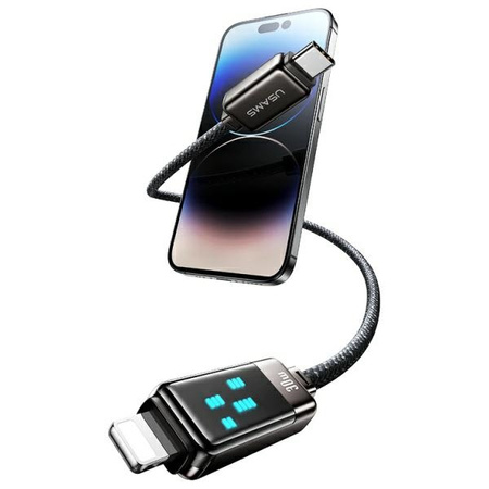 USAMS KABEL USB-C DO LIGHTNING 1,2M DO IPHONE 12 13 14 30W ZINCO ALLOY FAST