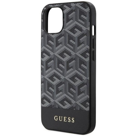 Etui Guess GUHMP14MHGCFSEK na iPhone 14 Plus 6.7" - czarne GCube Stripes MagSafe