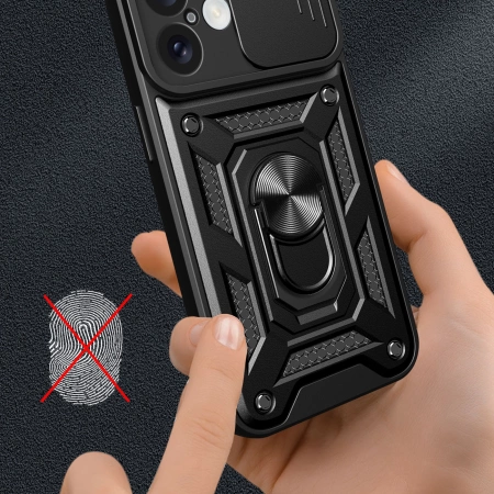HURTEL ETUI HYBRID ARMOR CAMSHIELD DO IPHONE 16 Z PODSTAWKĄ OCHRONĄ APARATU