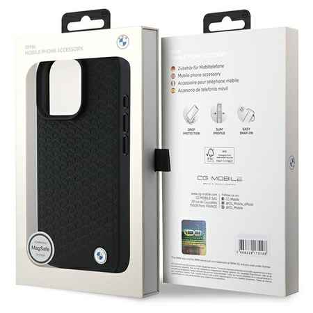 BMW BMHMP16X23RDDK iPhone 16 Pro Max6.9 czarny/black hardcase Sign Leather Diamond Metal Logo MagSafe