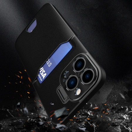 HURTEL LEATHER STAND CASE DO IPHONE 14 PRO POKROWIEC Z PODSTAWKĄ PORTFEL