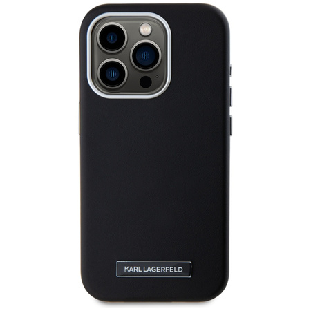 KARL LAGERFELD ETUI CASE MAGNETYCZNE DO IPHONE 15 PRO MAX Z METALOWĄ PŁYTKĄ