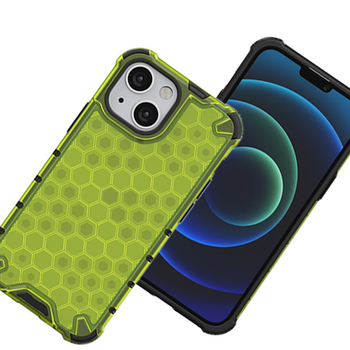 Honeycomb etui pancerny pokrowiec z żelową ramką iPhone 13 mini zielony