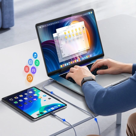 ORICO KABEL USB-C DO USB-C 1M 60W DO LAPTOPÓW TELEFONÓW 3A SZYBKA ŁADOWANIE