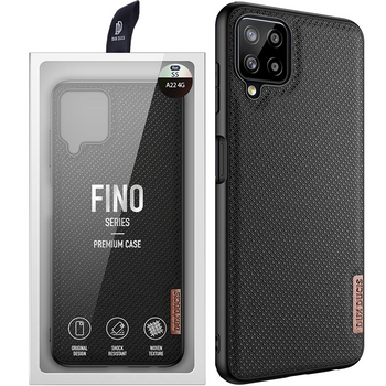 Dux Ducis Fino etui pokrowiec pokryty nylonowym materiałem Samsung Galaxy A22 4G czarny