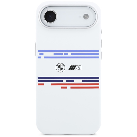 Etui BMW M Silicon Horizontal Line       MagSafe do iPhone Air biały