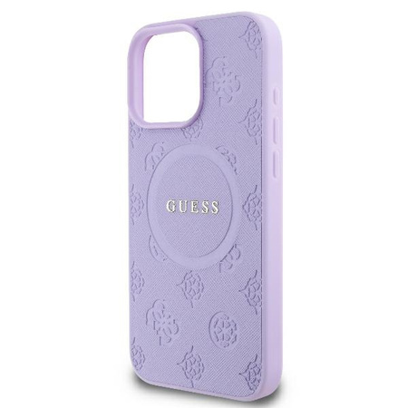 GUESS ETUI HARDCASE DO IPHONE 16 PRO MAX DO MAGSAFE SAFFIANO PEONY LOGO