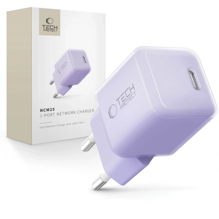 TECH-PROTECT ŁADOWARKA SIECIOWA NCM25 USB-C PD 25W DO TELEFONÓW SZYBKIE
