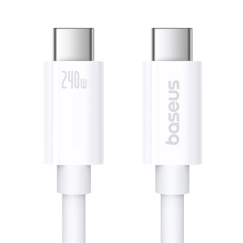 Kabel Baseus CB000068 USB-C - USB-C 240W PD 8K 60Hz 1m - biały